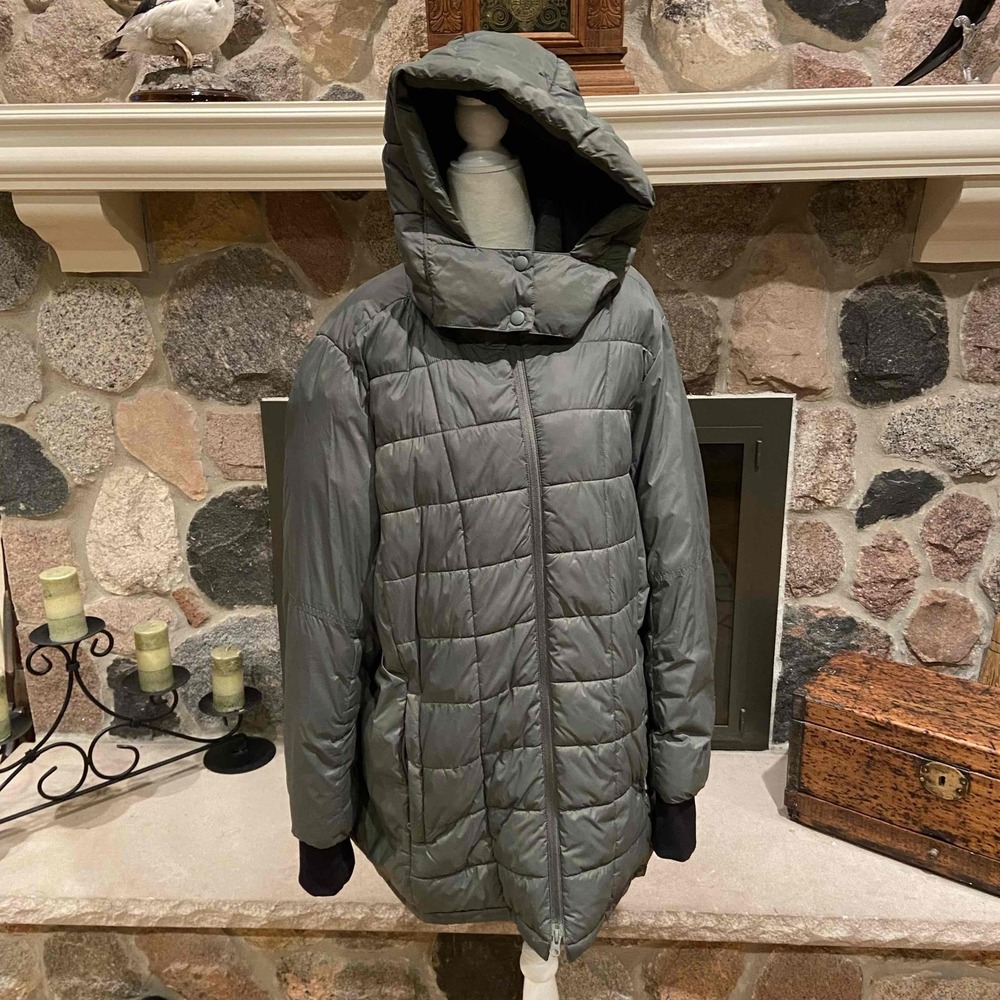 Swisstec Green Hooded Quilted Puffer Jacket Size 1X